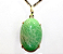 Colar Cabochão Pedra Amazonita Verde Montagem Garra Dourado - Imagem 3