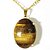 Colar Extra Cabochao Pedra Olho de Tigre Garra Prata 950 - Imagem 2