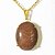 Colar Extra Cabochão Pedra do Sol Gold Stone Garra Prata 950 - Imagem 1