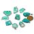 Colar Pedrinha Amazonita Montagem Pino Prateado - Imagem 3