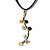 Colar Galho com Pedras Mistas 60mm Natural Banho Dourado - Imagem 1