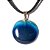 Colar Disco Agata Azul 24mm Pedra Natural Pino Dourado - Imagem 3