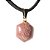 Colar Estrela Hexagonal Pedra Quartzo Morango Pino Dourado - Imagem 2