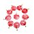 Colar Cabochão Cherry Rosa Disco Liso Montagem Pino Dourado - Imagem 2