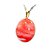 Colar Cabochão Cherry Rosa Disco Liso Montagem Pino Dourado - Imagem 3