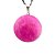 Colar Disco Liso Amazonita Pink Pedra Natural Pino Prateado - Imagem 2