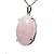 Colar Cabochão Quartzo Rosa Pino Montagem Prata 950 Garra - Imagem 3