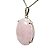 Colar Cabochão Quartzo Rosa Pino Montagem Prata 950 Garra - Imagem 5