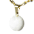 Colar Mini Disco Quartzo Leitoso 12mm Pedra Natural Dourado - Imagem 2
