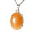 Colar Cabochão Quartzo Tangerina 15mm Natural Garra Prata 950 - Imagem 1