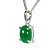 Colar Ponto de Luz Jade Verde Oval 10mm Natural Prata 950 - Imagem 2