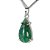 Colar Gota Lisa Esmeralda Natural Classe B Garra Prata 950 - Imagem 2