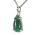 Colar Gota Lisa Esmeralda Natural Classe B Garra Prata 950 - Imagem 1