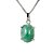 Colar Cabochão Oval Esmeralda Natural na Garra Prata 950 - Imagem 1