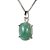 Colar Cabochão Oval Esmeralda Natural na Garra Prata 950 - Imagem 2
