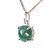 Colar Disco Liso Esmeralda Natural Classe B Garra Prata 950 - Imagem 2