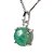 Colar Disco Liso Esmeralda Natural Classe B Garra Prata 950 - Imagem 3