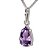 01 Pingente Nlux Gema Gota Ametista Facetado 13mm Garra Prata 950 - Imagem 5