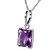 01 Pingente Nlux Gema Ametista Tesoura 10mm Facetado Garra Prata 950 - Imagem 3