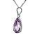 01 Pingente Nlux Gema Gota Ametista Facetado 17mm Garra Prata 950 - Imagem 5