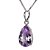 01 Pingente Nlux Gema Gota Ametista Facetado 17mm Garra Prata 950 - Imagem 3