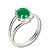 Anel Solitario Jade Verde Oval 10mm Aro Ajustável Prata 950 - Imagem 1