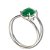 Anel Solitario Jade Verde Oval 10mm Aro Ajustável Prata 950 - Imagem 4