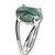Anel Pedra Esmeralda Cabochão Oval 10mm Ajustável Prata 950 - Imagem 2