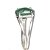 Anel Pedra Esmeralda Cabochão Oval 10mm Ajustável Prata 950 - Imagem 3