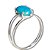 Anel Solitário Turquesa Azul Oval 10mm Ajustável Prata 950 - Imagem 3