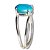 Anel Solitário Turquesa Azul Oval 10mm Ajustável Prata 950 - Imagem 2