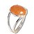 Anel Quartzo Tangerina Cabochão Oval 15mm Ajustável Prata 950 - Imagem 4