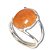 Anel Quartzo Tangerina Cabochão Oval 15mm Ajustável Prata 950 - Imagem 1