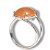 Anel Quartzo Tangerina Cabochão Oval 15mm Ajustável Prata 950 - Imagem 3