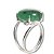 Anel Quartzo Verde Cabochão Oval 15mm Ajustável Prata 950 - Imagem 2