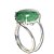 Anel Quartzo Verde Cabochão Oval 15mm Ajustável Prata 950 - Imagem 3