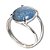 Anel Quartzo Azul Cabochão Oval 15mm aro Ajustável Prata 950 - Imagem 1