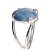 Anel Quartzo Azul Cabochão Oval 15mm aro Ajustável Prata 950 - Imagem 2