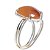 Anel Agata Cornalina Cabochão Oval 15mm Ajustável Prata 950 - Imagem 2