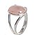 Anel Quartzo Rosa Cabochão Oval 15mm Aro Ajustável Prata 950 - Imagem 3