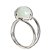 Anel Disco Pedra Agua Marinha 11mm Prata 950 Aro Ajustável - Imagem 2