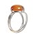 Anel Agata Cornalina Disco Cabochão 12mm Ajustável Prata 950 - Imagem 2