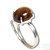 Anel Olho de Tigre Cabochão Oval 15mm Ajustável Prata 950 - Imagem 3