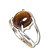 Anel Olho de Tigre Cabochão Oval 15mm Ajustável Prata 950 - Imagem 4