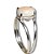Anel Solitario Agata Branca Oval 10mm Aro Ajustável Prata 950 - Imagem 4