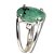Anel Pedra Esmeralda Cabochão Oval 13mm Ajustável Prata 950 - Imagem 2