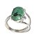 Anel Pedra Esmeralda Cabochão Oval 13mm Ajustável Prata 950 - Imagem 1