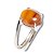 Anel Agata Cornalina Cabochão Oval 10mm Ajustável Prata 950 - Imagem 1