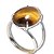 Anel Olho de tigre Cabochão Oval 15mm Ajustável Prata 950 - Imagem 3