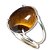 Anel Olho de tigre Cabochão Oval 15mm Ajustável Prata 950 - Imagem 2